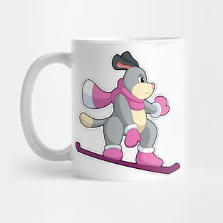 Dog as Snowboarder with Sonowboard Mug